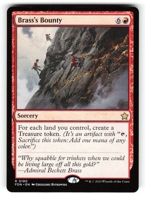 Brass's Bounty #190 (NM) (Non-Foil) (R) (FDN) Magic MTG
