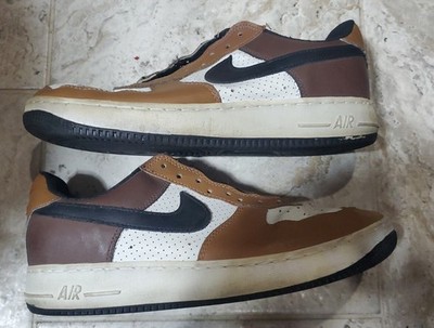 2005 NIKE AIR FORCE 1 LOW PREMIUM ESCAPE BROWN WHITE TRAVIS 312489-101 Men's US9