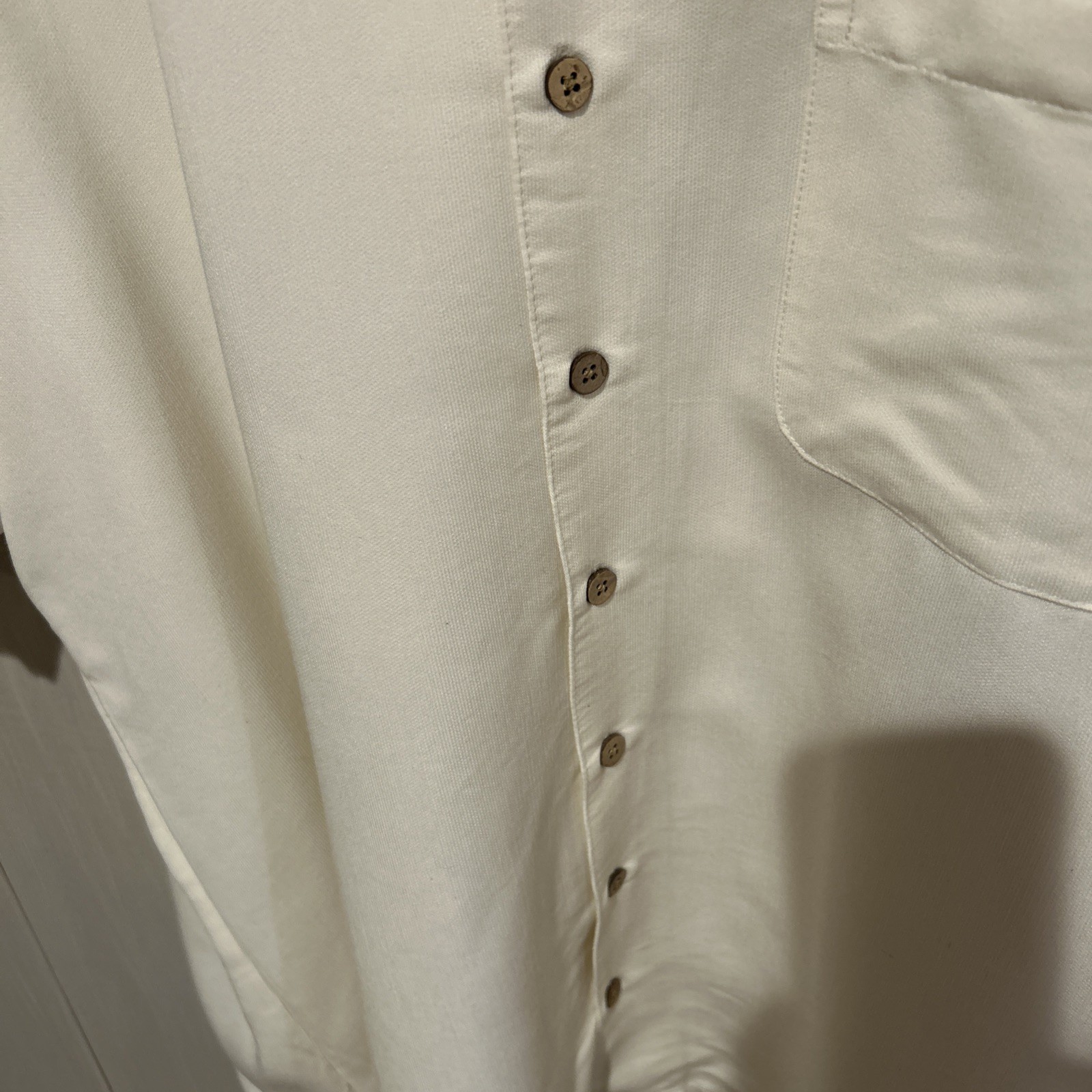 Shelby Cobra Button Up Cream Camp Shirt Harriton  size 2XL