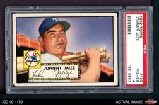 1952 Topps #129 Johnny Mize Yankees HOF PSA 4 - VG/EX