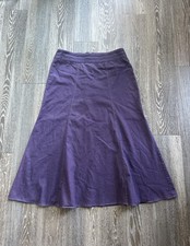 VTG Purple Denim Contrast Stitch Midi Skirt 10 Y2K 90s Whimsigoth Witch Fairy