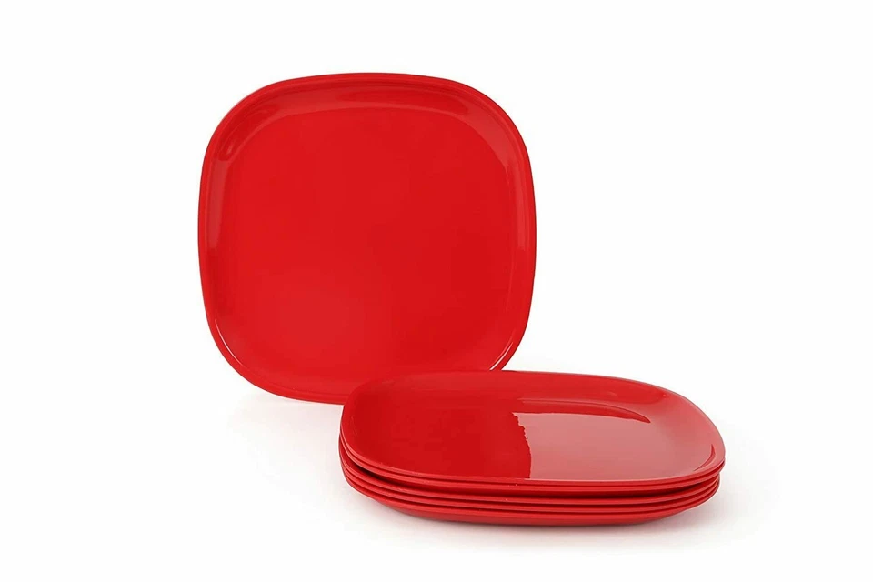 Plastic Dinner Set - 32 Pcs, Cherry Red - Image 2 of 3