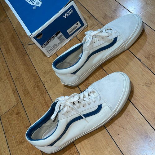 Scarpe da skate Vans Vault OG Old Skool LX Lux Premium vintage bianche da uomo taglia 13 - Foto 2 di 5
