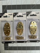3-pack 2/PC 6 hinges National Hardware N211-805 Solid Brass Decorative Mini