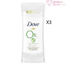 Dove 0 Aluminum 48 Hour Deodorant Cucumber and Green Tea Scent 2.6oz 3 Packs