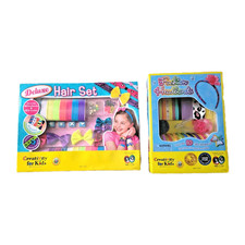 Girl's Deluxe Hair Set Lot Headbands Bracelets New DIY Craft Kit Set Kid