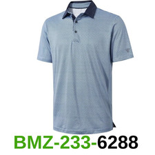 Golf Shirts for Men Dry Fit Short Sleeve Print Performance Moisture Wicking, L