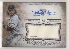 2015 Triple Threads Unity Jumbo Relics Sepia 34/75 Brandon Crawford Auto 0b0
