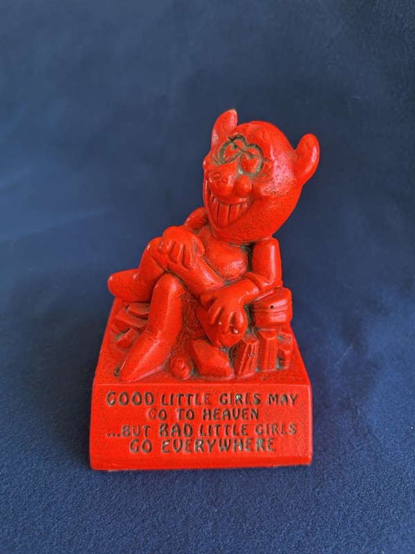 Paula 1970 Red Devil Figurine Vintage Collectible 1970s Made in USA