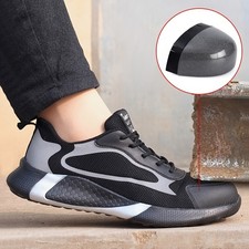 Mens Work Boots Steel Toe Safety Shoes Indestructible Sneakers Lightweight Shoes
