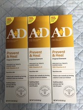 Lot Of 3 A D Original Prevent Diaper Rash Ointment Skin Protectant Instant New