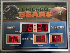 Chicago Bears Scoreboard Wall Clock