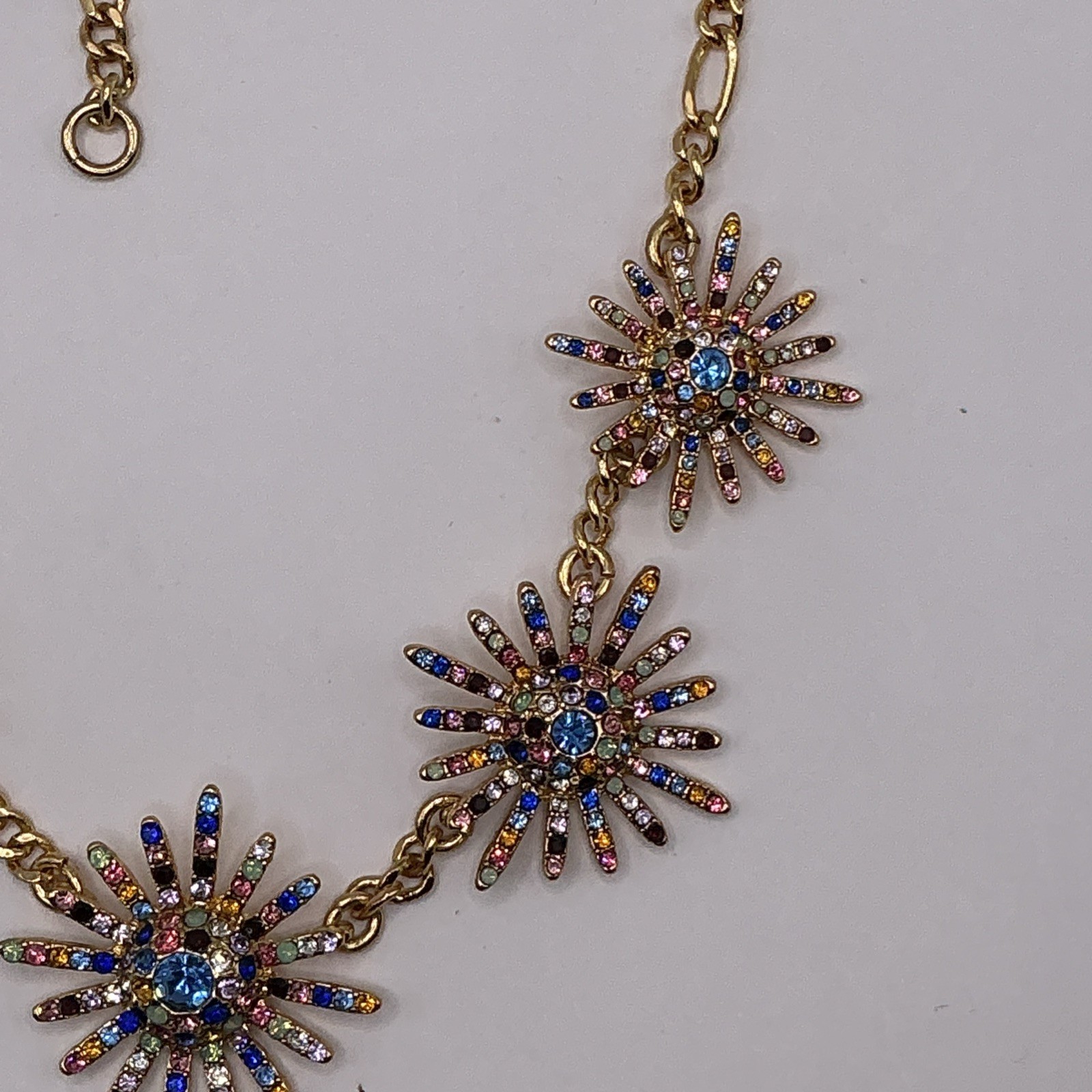 Talbots Signed Multicolored Rhinestone 5- Starbur… - image 2