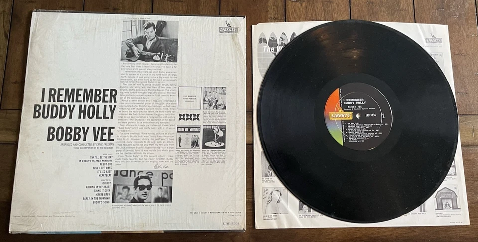 Bobby Vee: I Remember Buddy Holly, Liberty LRP-3336, 1963, VG+ / VG+ in shrink - Image 2 of 2