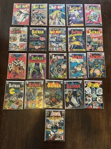 Vintage Lot Of 21 DC Comic Books Silver Age Batman 12¢ Joker Low to Mid grade