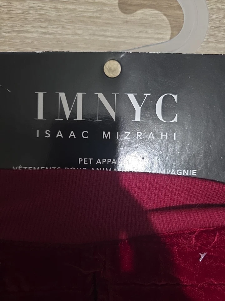 Ropa para mascotas Isaac Mizrahi nueva con etiquetas, roja, M Foto 3 de 4