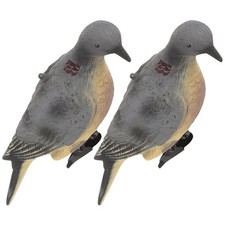 2 Pcs Landscape Pigeon Decoration Bird Artificial Birds with Clip Pigeons