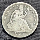 1858 Seated Liberty Half Dollar Silver