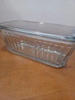Anchor Hocking 1932 Vintage Design Ribbed Refrigerator Dish Lid Rectagle 8.5x4.5