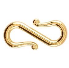 12.5mm SMALL 18k Solid Yellow Gold S Hook Clasp Extender USA MADE