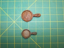 Miniature Cast Iron Stove Top Pans Salesman Sample Dollhouse Eagle Pearl Queen