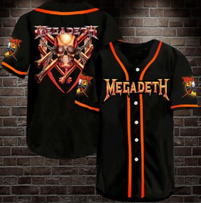 Megadeth Rock Band Baseball Jersey Fanmade 3D Print Unisex T