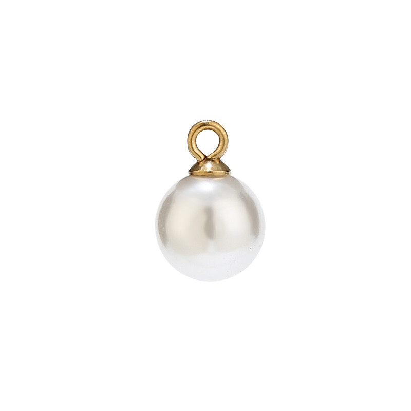 Round Plastic Pearl Charms