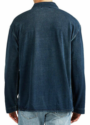 トップス RRL indigo shirt jacket Ralph Lauren RRL Washed Indigo Military Jersey Shirt Jacket