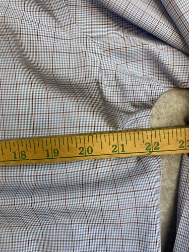 Brooks Brothers Shirt Mens Size 34 Blue Checkered Supima Cotton Regent 1818 - Picture 5 of 6