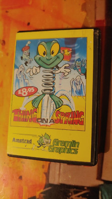 Thing on a Spring (1985) Amstrad CPC (Tape, Manual, Box) working 8bit CIB