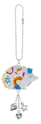 Z5 cute HEDGEHOG color CAR CHARM REAR VIEW mirror ornament Ganz