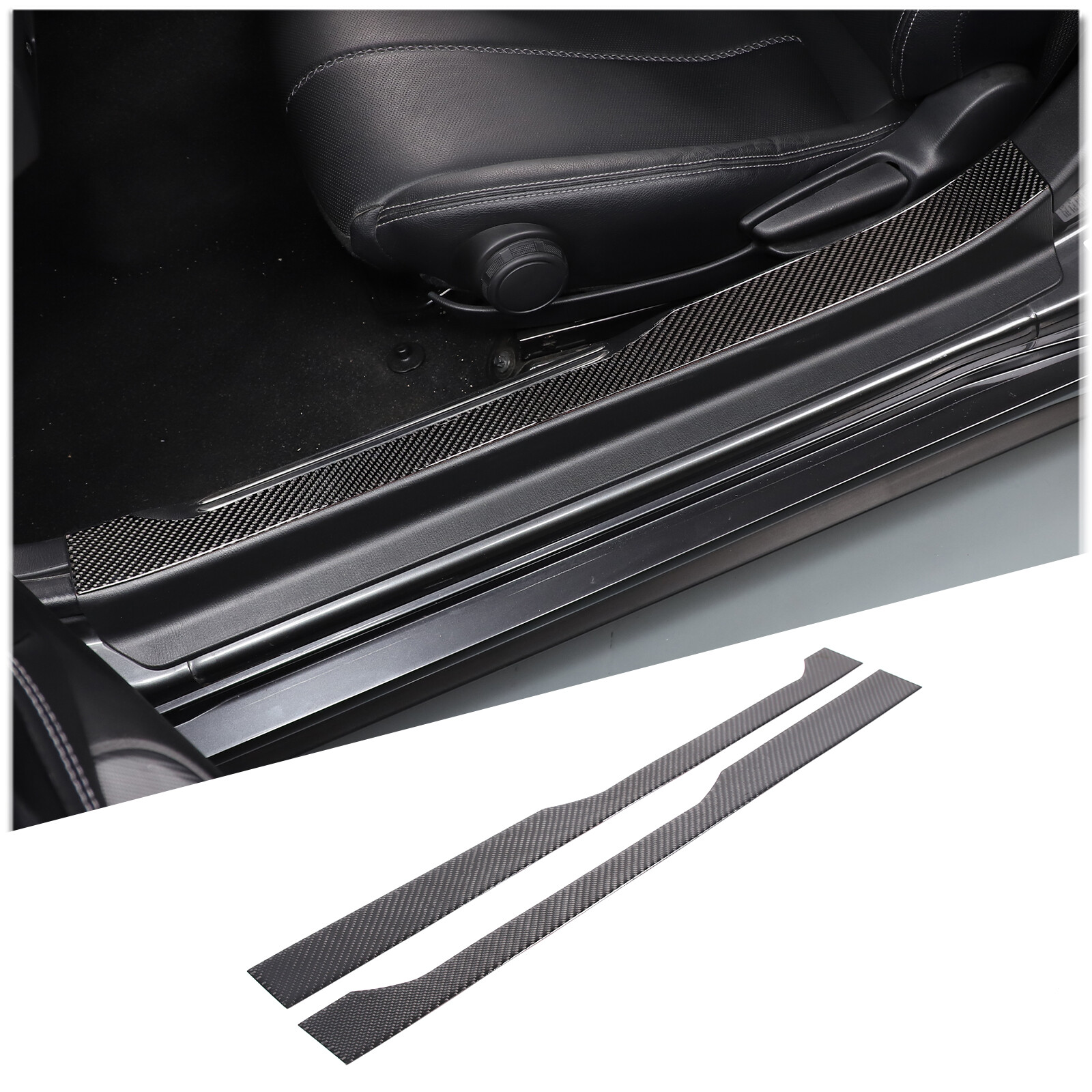 Soft Carbon Fiber Door Sill Protector Trim Sticker For Mazda MX-5 Miata 16+ US