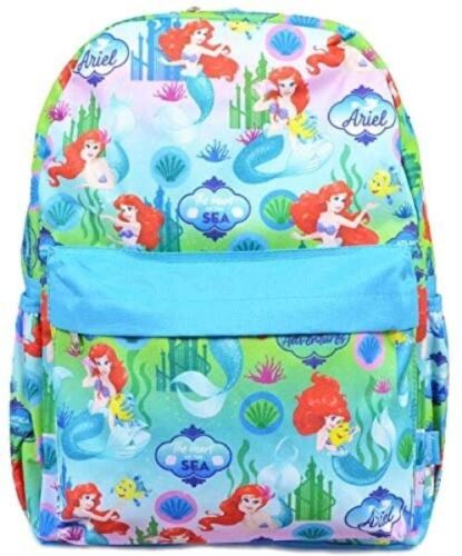 La Petite Sirène Ariel tout imprimé grand sac à dos scolaire 16 pouces pour filles enfants - Photo 1 sur 4
