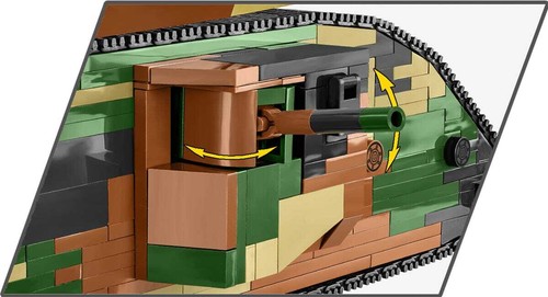 Tank Mark I (Male) no. c19 brick model - COBI 2993 - WWI 884 bricks - Picture 5 of 11