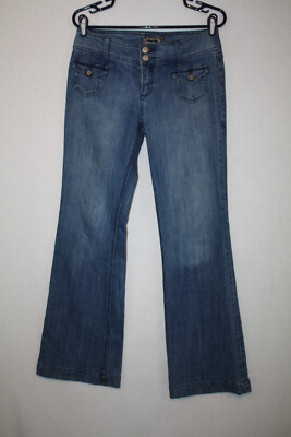 Seven7 Sz 28 (30x33) Wide Flare Flared Bell Bottoms Jeans Light
