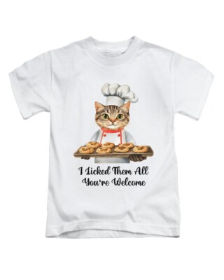 T-Shirt I Licked Them All You're Welcome Erwachsene lustig Katze Shirt Oberteil neu