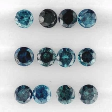 BLUE DIAMOND 2.00 MM ROUND CUT ALL NATURAL SOLD PER STONE F-2755