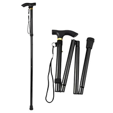 Adjustable Folding Walking Cane for Men & Women 4 Section, Collapsible New