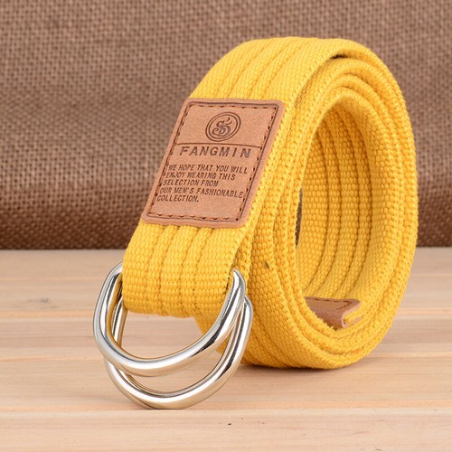 Cinturón táctico trenzado unisex de lona doble anillo hebilla cinturón informales de nailon - Imagen 13 de 29