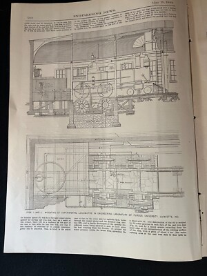 1892 Industrial Illustration An Experimental Locomotive
