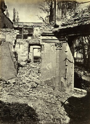 Belagerung von Paris Kommune Ruinen Drancy Ladoucette Schloss altes Liebert Foto 1870