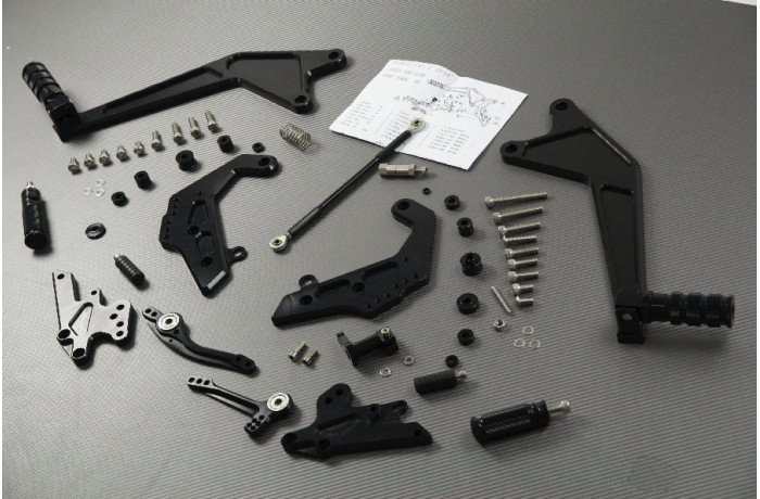 Commandes reculées Kawasaki ER-6 2012-2016 aluminium usiné anodisé