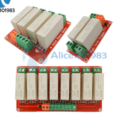 5A 2/4/8 Channel  High Level Trigger DC Solid-State Relay Module Single-Phase