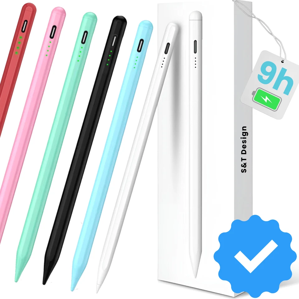 Apple Pencil Stift für iPad Stylus Pencil Schnelladen 2018-2024 Magnetisch Bunt - Bild 1 von 4