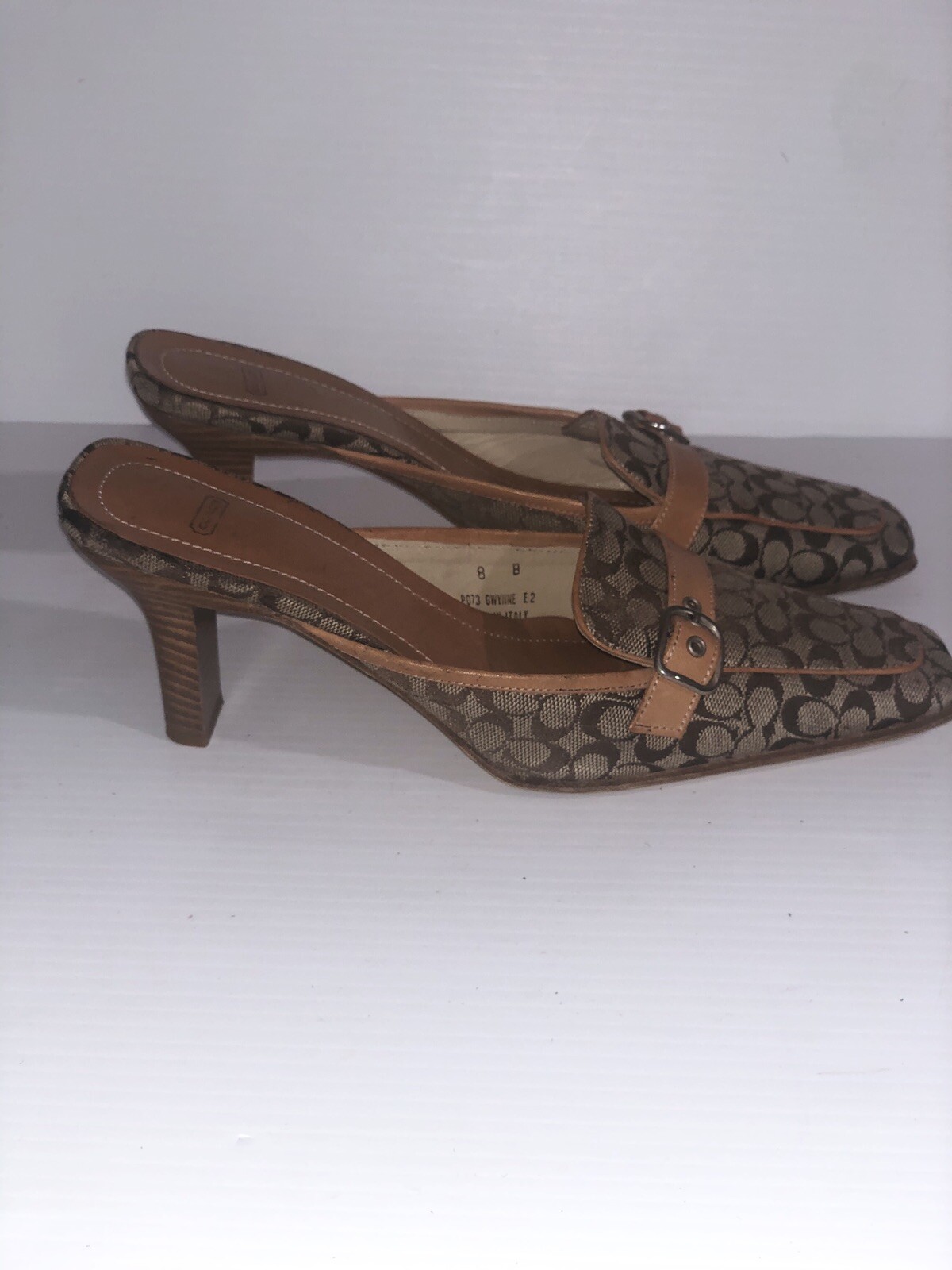 Coach Signature Gwynne Mules Size 8B. VTG Y2K 90s - image 1