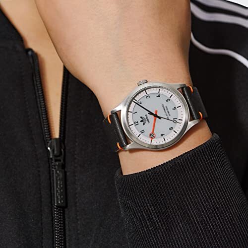 Adidas Originals Watch PROJECTONE STEEL White Dial Quartz 39MM AOST23045 Black