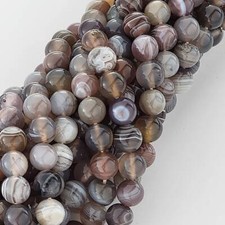 Botswana Agate Beads Genuine Natural Smooth Round Gemstone 4mm 6mm 8mm 10mm