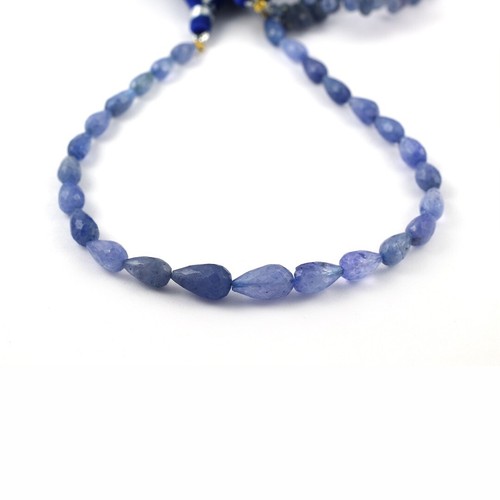 A+ Natural Tanzanite Smooth Oval & Faceted Drop Beads Strand For Jewelry Making - Picture 12 of 12