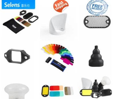 Selens Pro Modificatore Flash Magnetico Colori Gel Filtro Rimbalzo Diffusore Grip Snoot