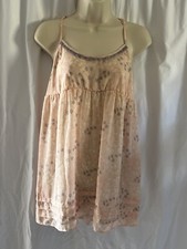 Victoria's Secret Angels Size S Flowy Peach Pink Floral Lingerie